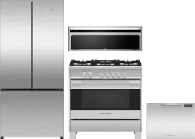 4 Piece Package Includes Refrigerator, Range, Hood And Dishwasher